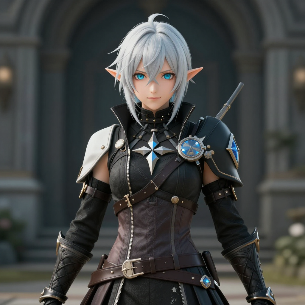 An anime-style image of the character Y'shtola Rhul from Final Fantasy XIV.