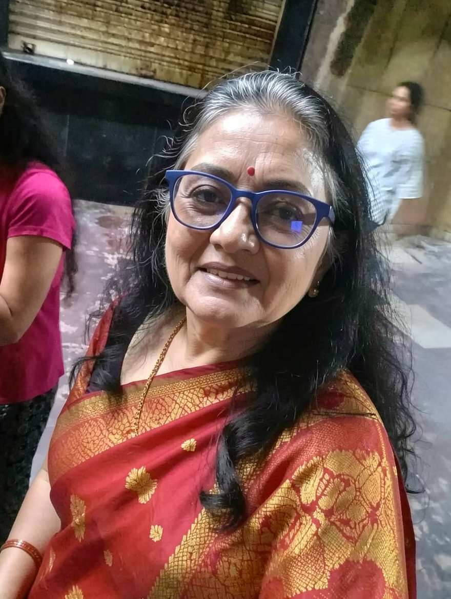 change me to mature older woman wearing south indian saree and long thick south indian hair