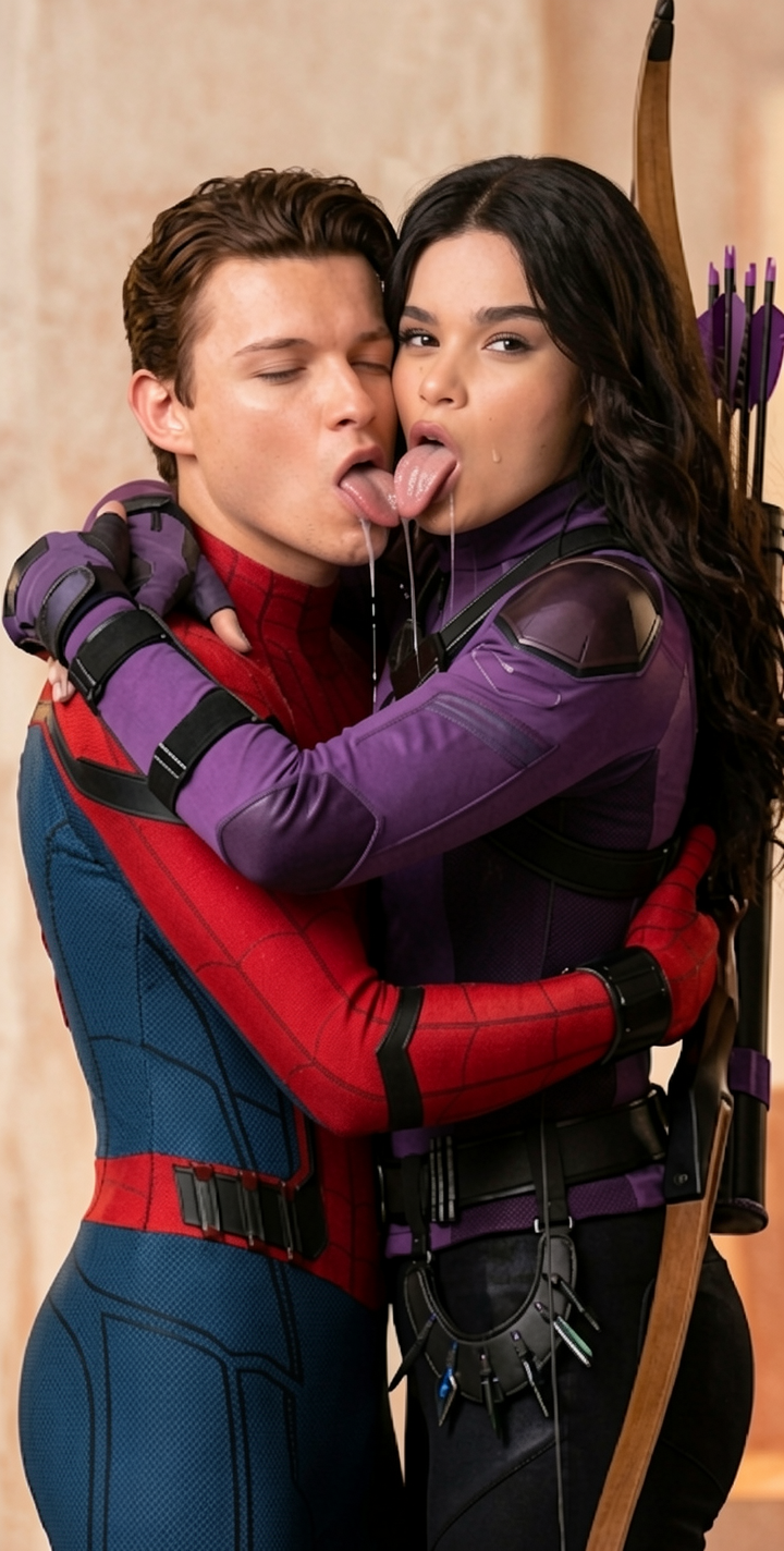 Make their tongues touch, with drool falling from their tongues