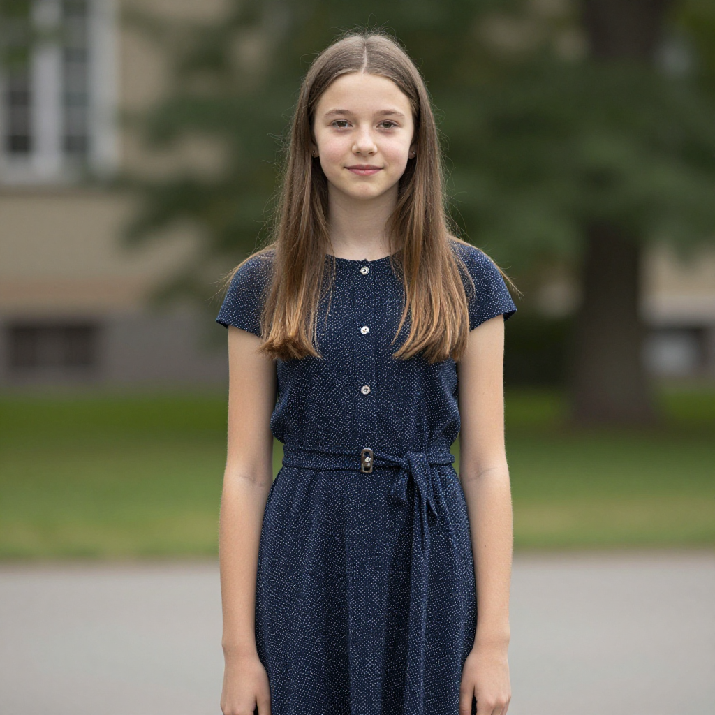 14 year old cut german girl in a dress