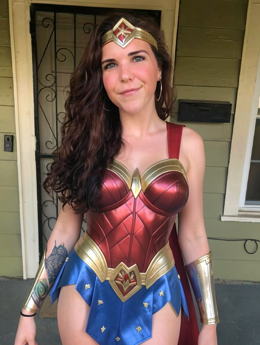 dress her up like wonder woman