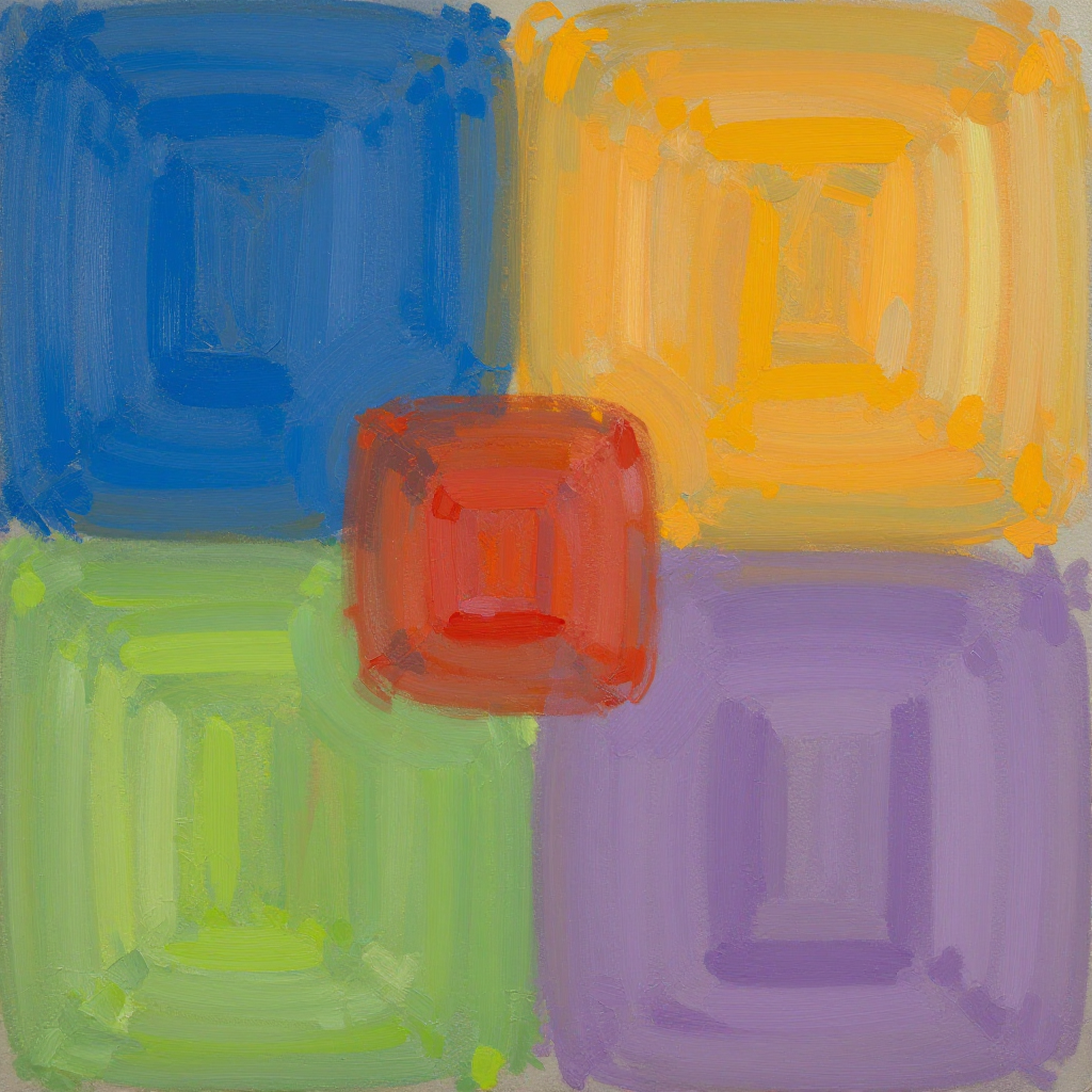 Abstrakte Kunst mit lebhaften Farben