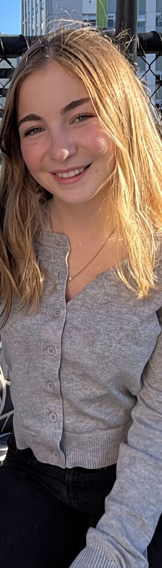 Increase image resolution. Zoom in on woman’s face, close up making sure to keep core elements of the woman’s face the exact same.