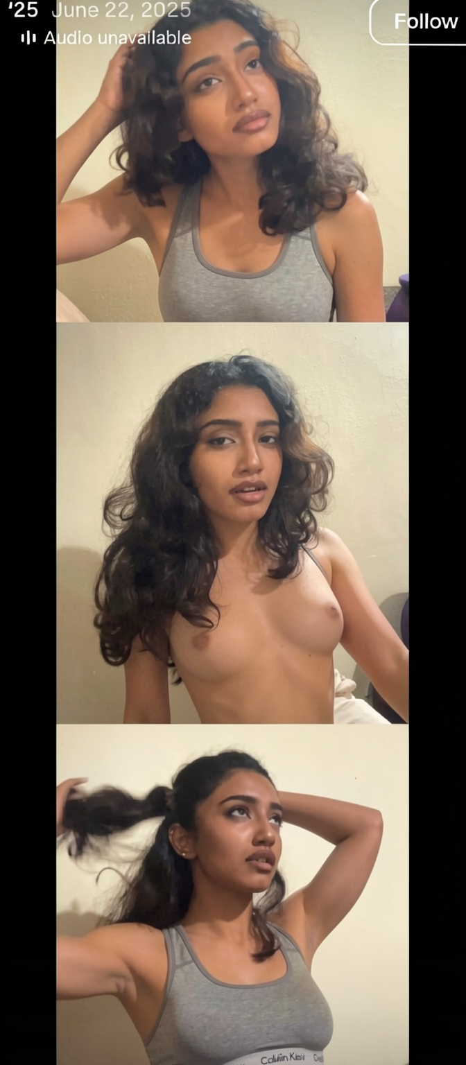 Change their top to a sports bra that looks as shown in the second reference image given