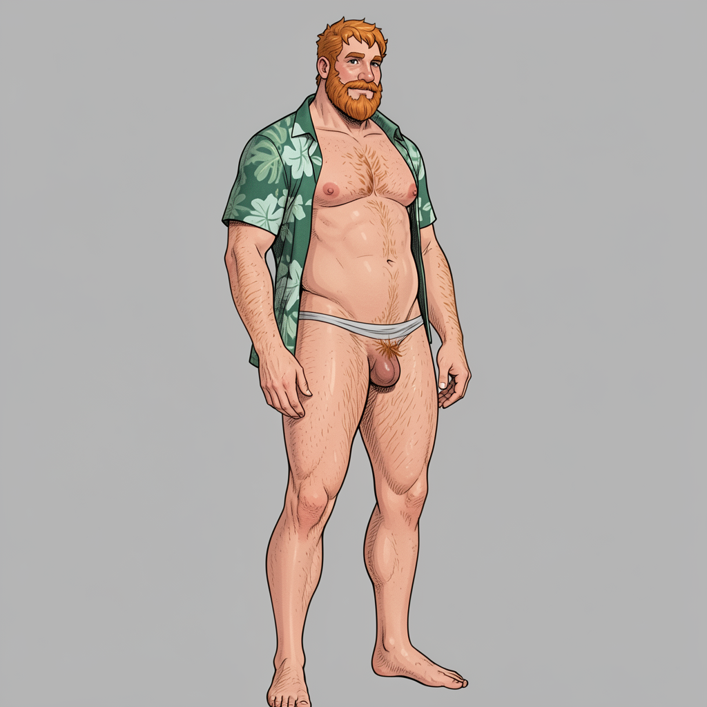 full body character, standing pose, three-quarter view, relaxed stance, minimal underwear, maintain original body shape 
ultra detailed, high quality, crisp lines, 4k, detailed textures, unicolor background, don't change art style